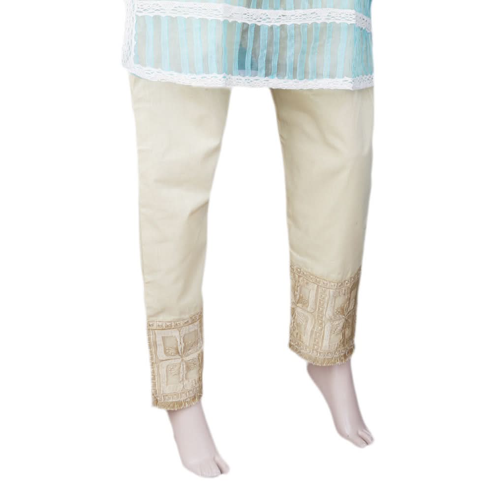 Women's Embroidered Trouser - Golden, Women, Pants & Tights, Chase Value, Chase Value