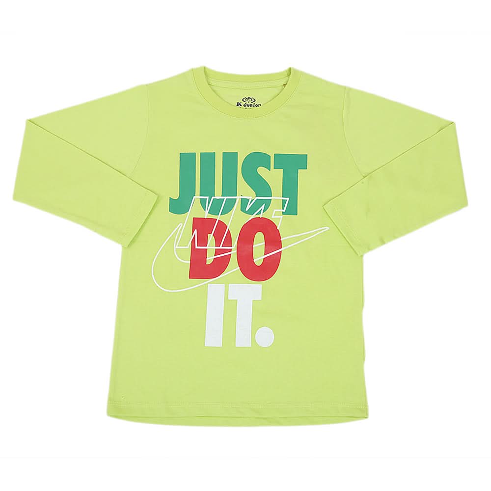 Boys Full Sleeves T-Shirt - Green, Kids, Boys T-Shirts, Chase Value, Chase Value