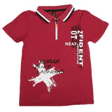Boys Half Sleeves Polo T-Shirt - Maroon, Boys T-Shirts, Chase Value, Chase Value