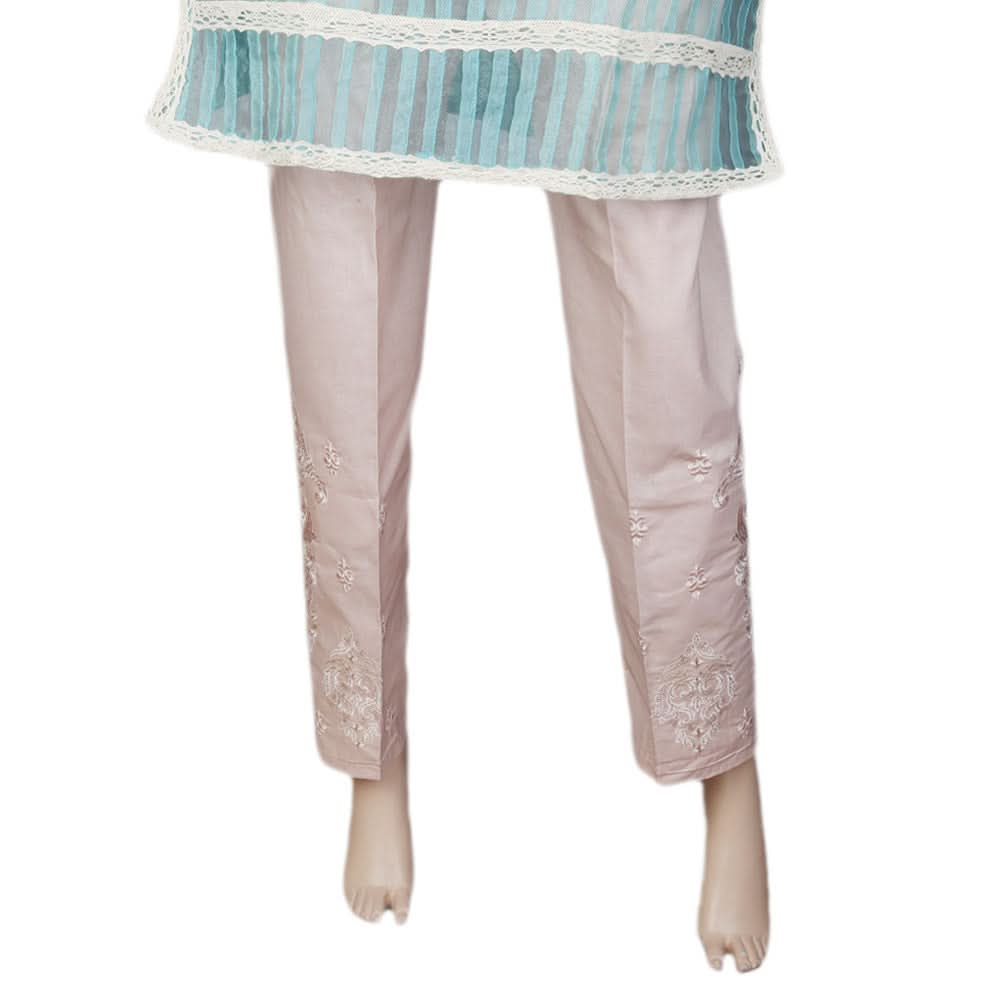 Women's Embroidered Trouser - Peach, Women, Pants & Tights, Chase Value, Chase Value