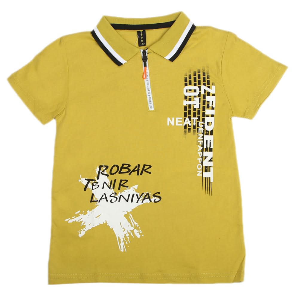 Boys Half Sleeves Polo T-Shirt - Light Green, Boys T-Shirts, Chase Value, Chase Value
