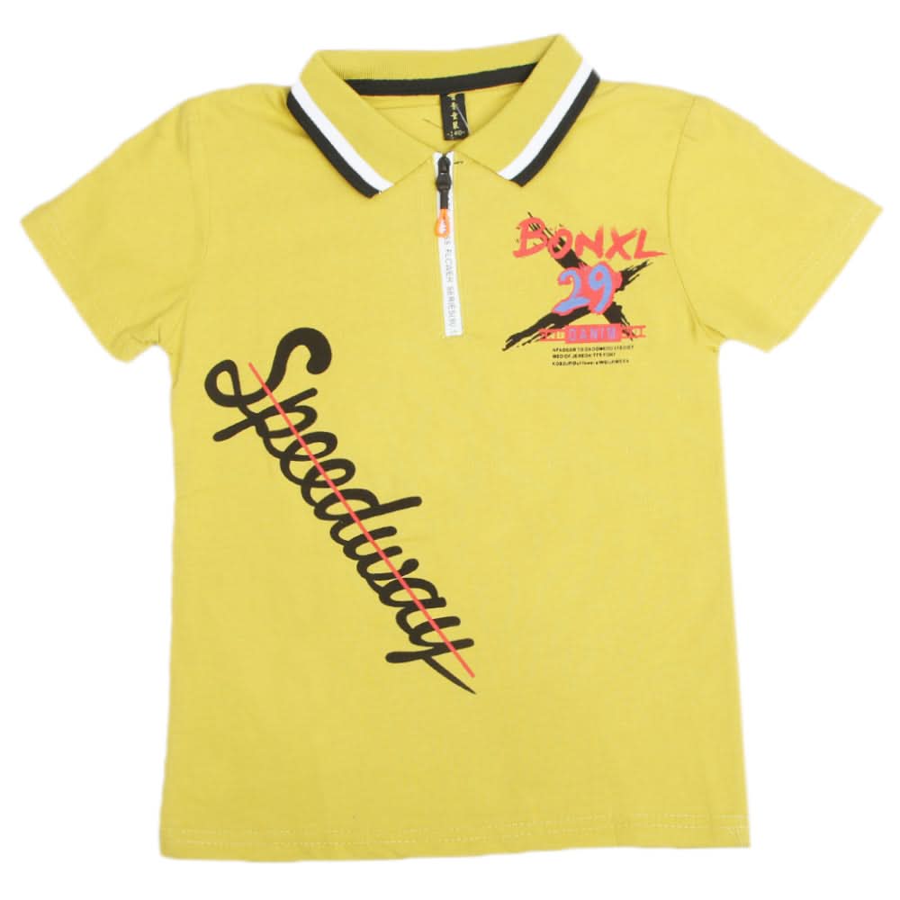 Boys Half Sleeves Polo T-Shirt - Light Green, Boys T-Shirts, Chase Value, Chase Value