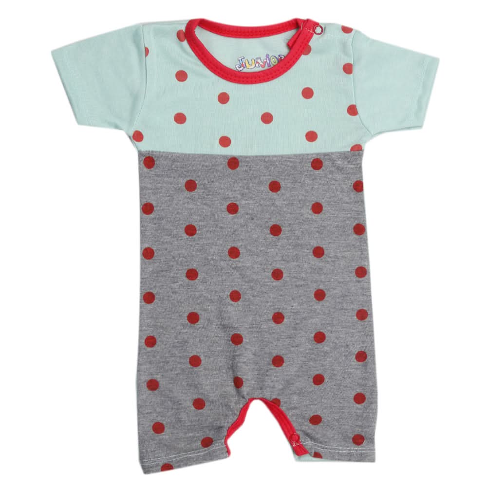 Newborn Boys Half Sleeves Short Leg Romper - Grey, Kids, Newborn Boys Rompers, Chase Value, Chase Value