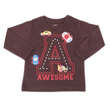 Boys Full Sleeves T-Shirt - Brown, Kids, Boys T-Shirts, Chase Value, Chase Value
