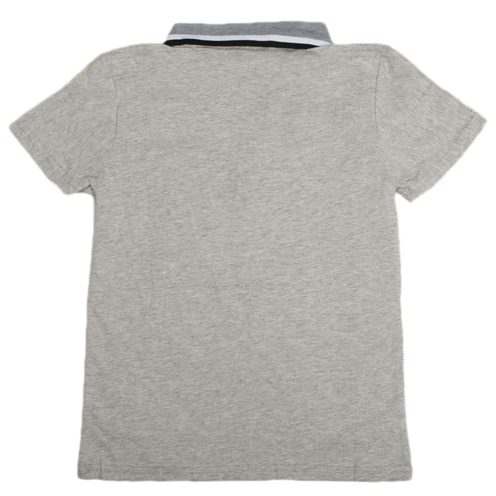 Boys Half Sleeves Polo T-Shirt - Grey, Boys T-Shirts, Chase Value, Chase Value