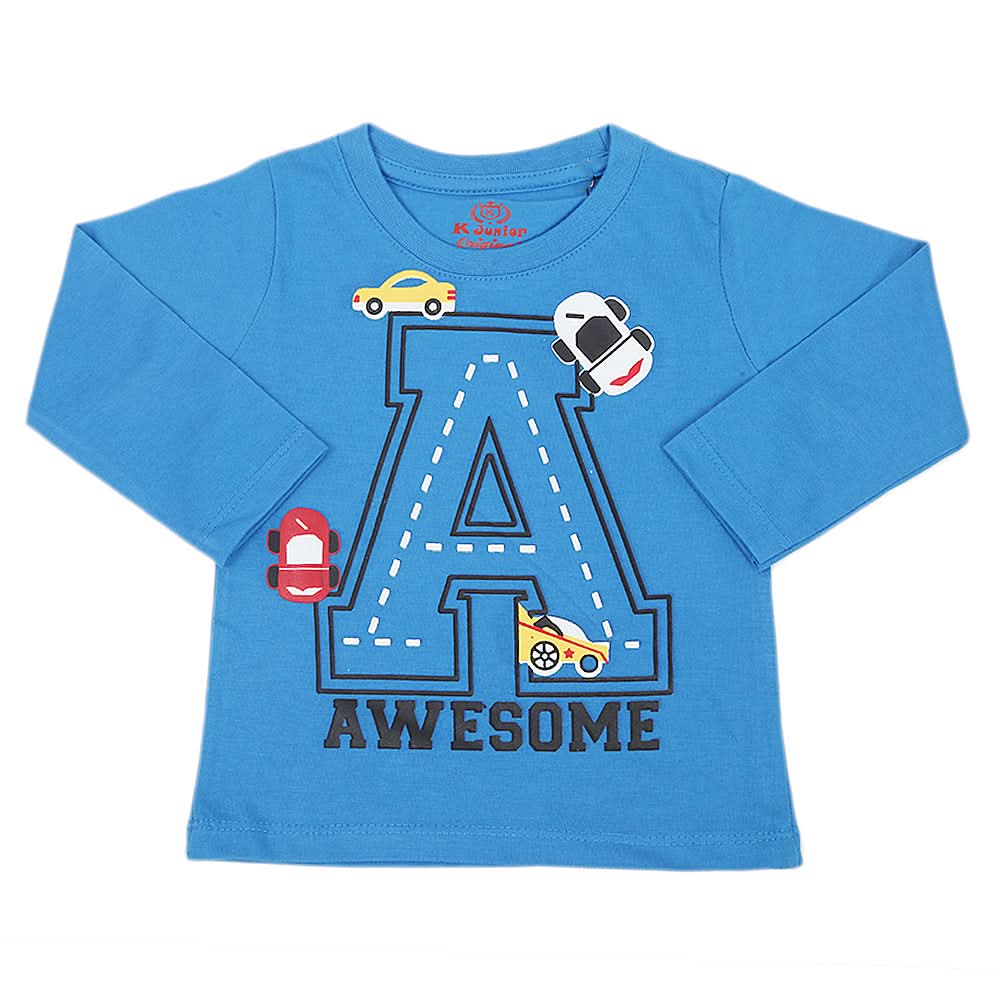 Boys Full Sleeves T-Shirt - Blue, Kids, Boys T-Shirts, Chase Value, Chase Value