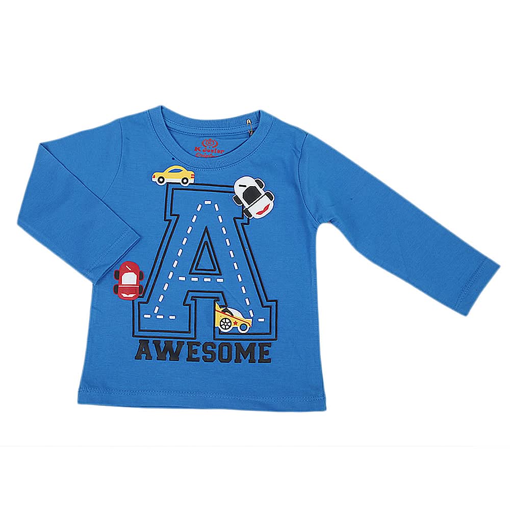 Boys Full Sleeves T-Shirt - Blue, Kids, Boys T-Shirts, Chase Value, Chase Value