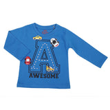 Boys Full Sleeves T-Shirt - Blue, Kids, Boys T-Shirts, Chase Value, Chase Value