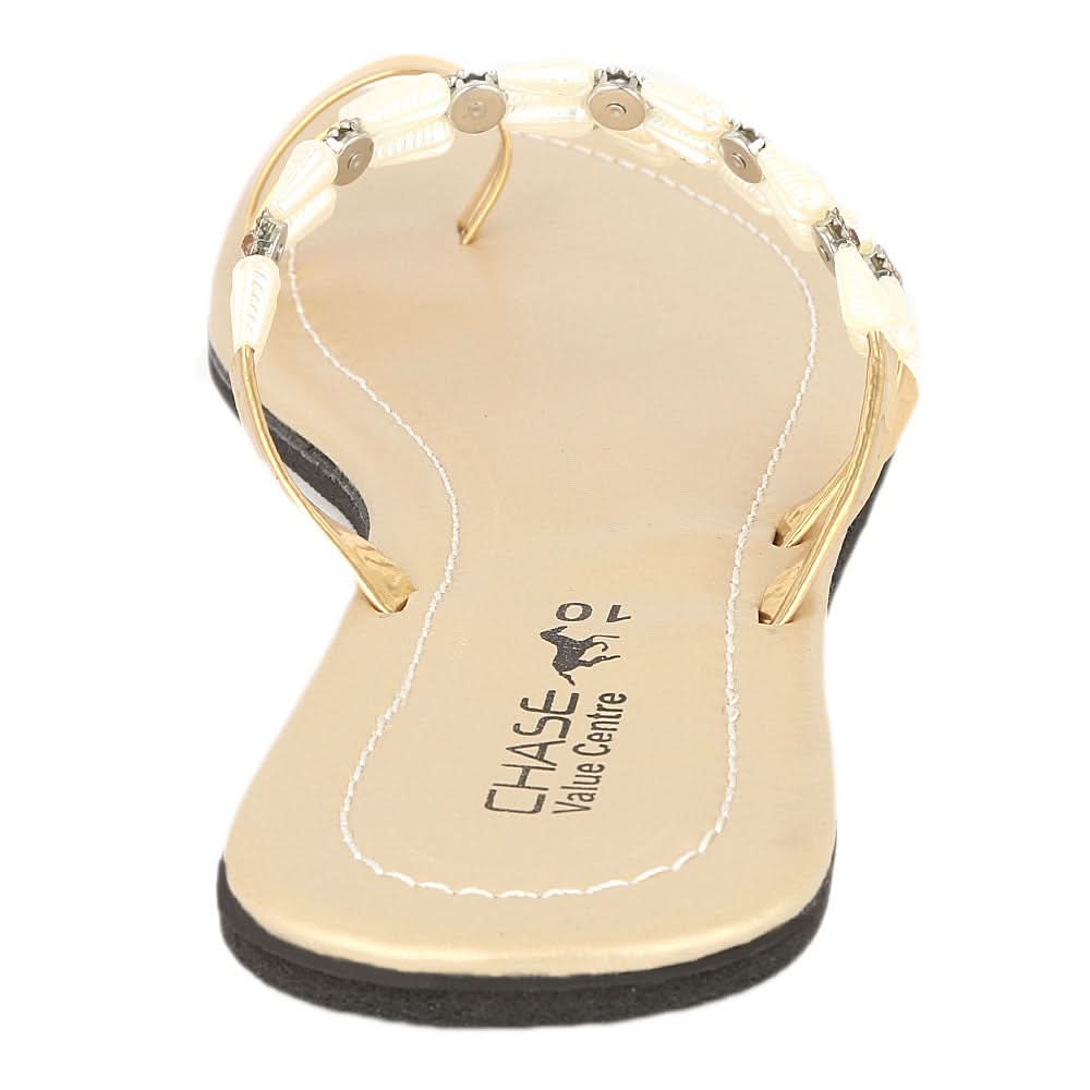 Women's Slipper  (J-530) - Golden, Women, Slippers, Chase Value, Chase Value