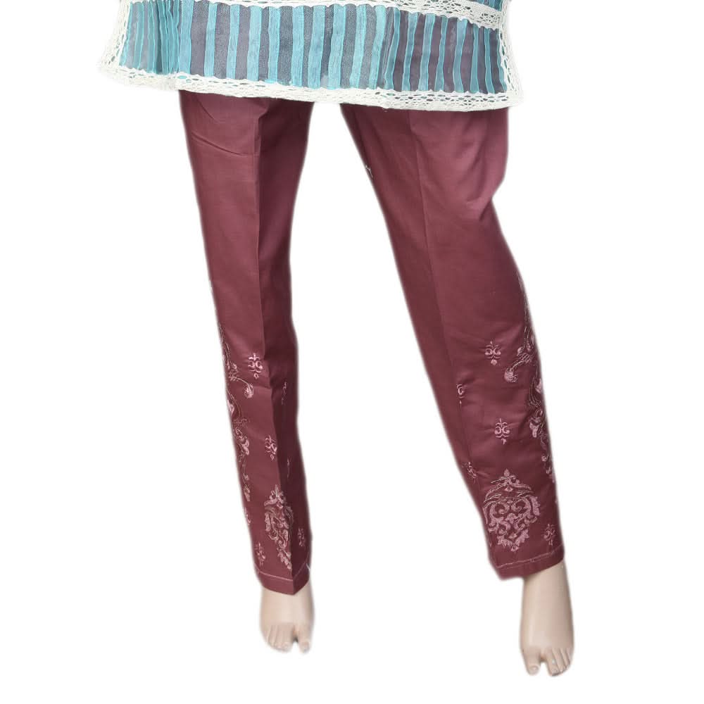 Women's Embroidered Trouser - Purple, Women, Pants & Tights, Chase Value, Chase Value