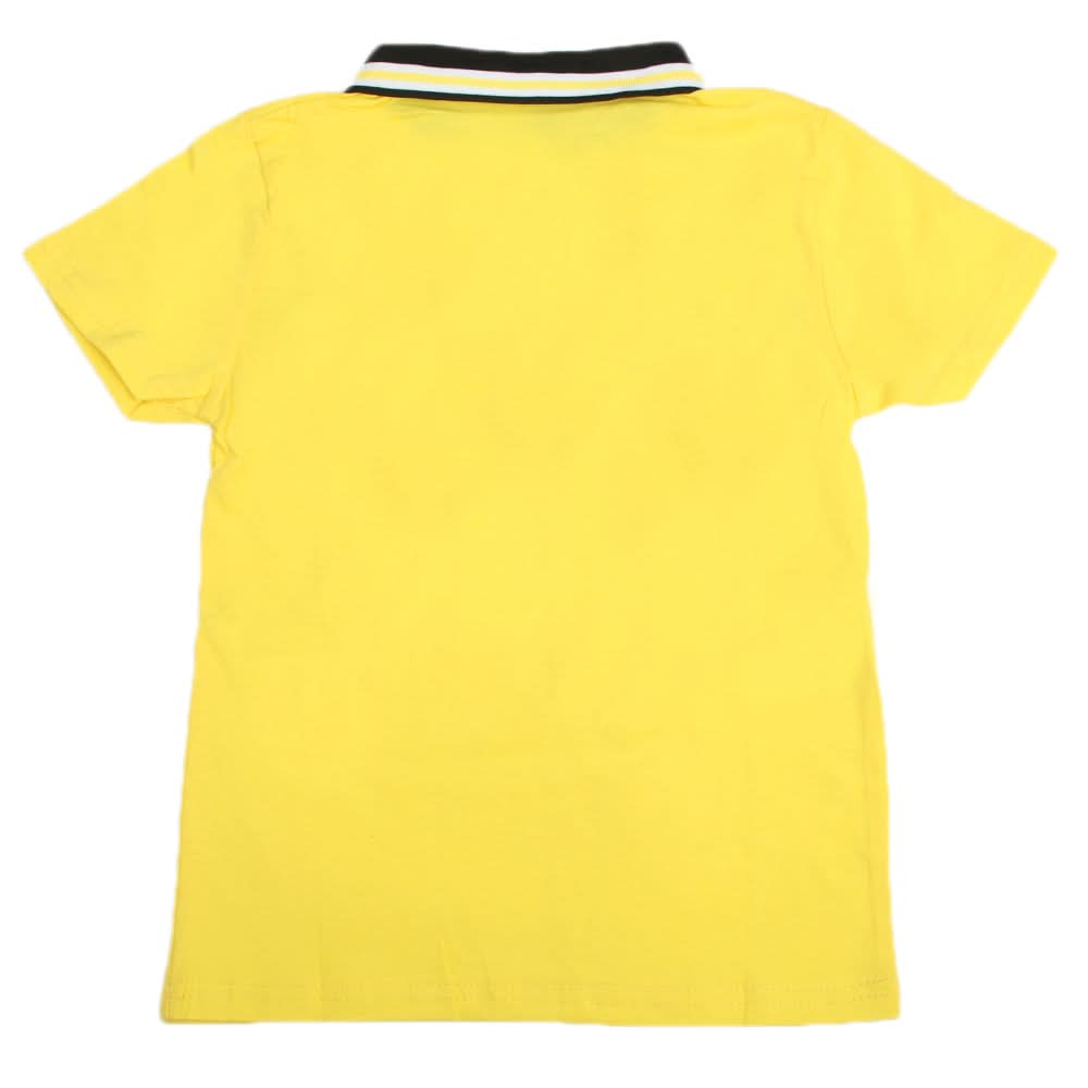 Boys Half Sleeves Polo T-Shirt - Yellow, Boys T-Shirts, Chase Value, Chase Value