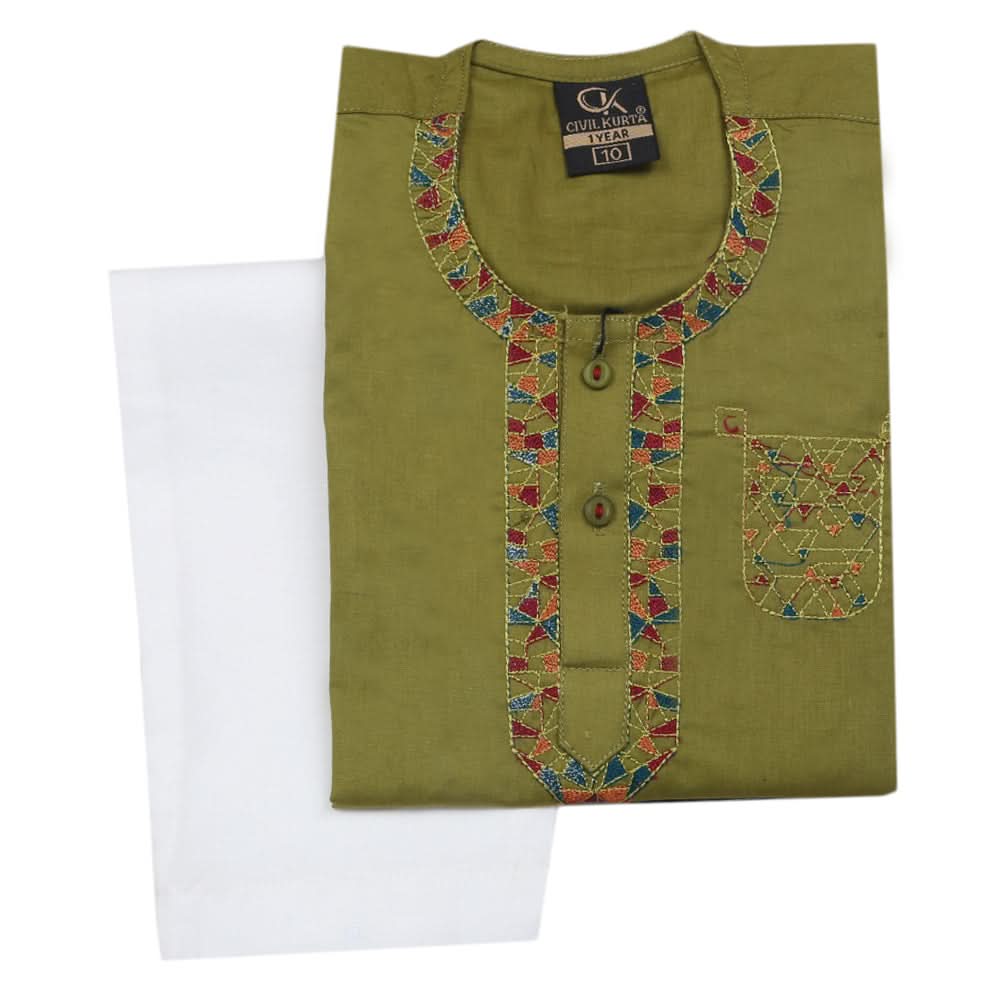 Newborn Boys Shalwar Suit - Green, Kids, Newborn Boys Sets And Suits, Chase Value, Chase Value