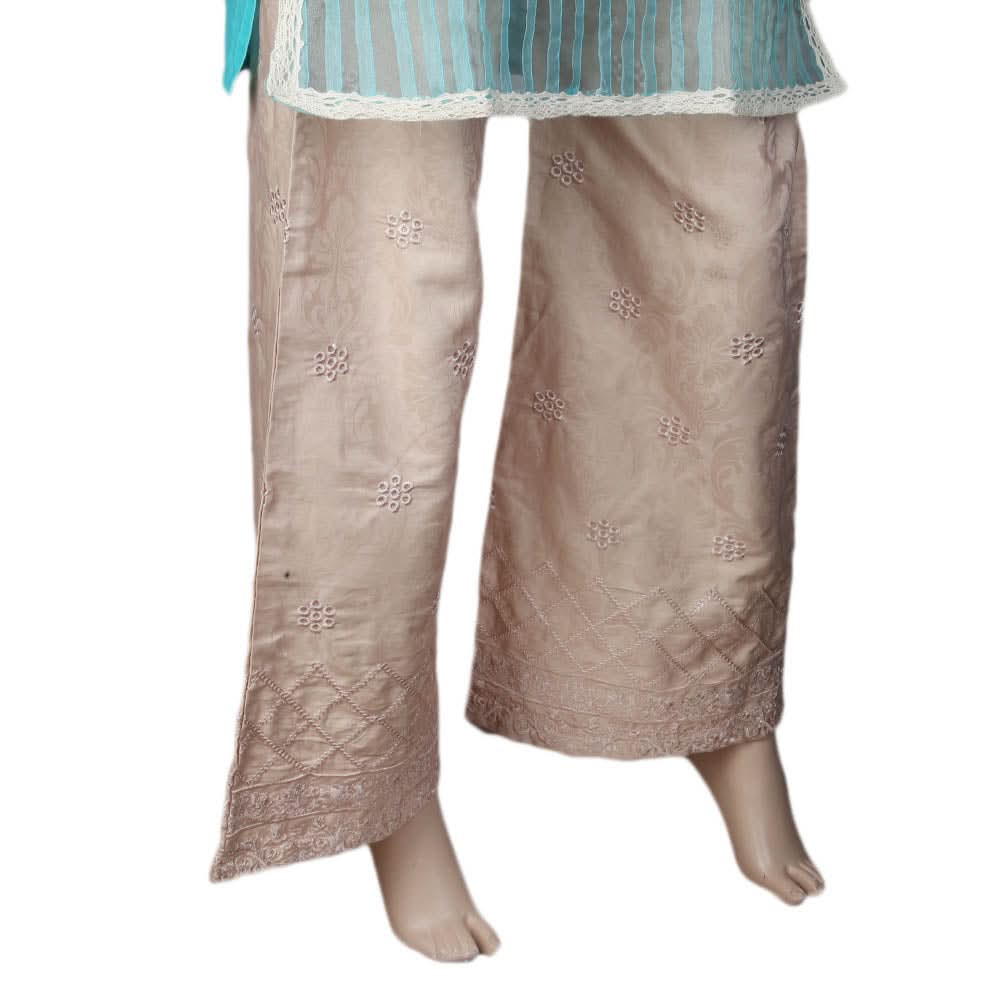 Women's Embroidered Bell Bottom Trouser - Peach, Women, Pants & Tights, Chase Value, Chase Value