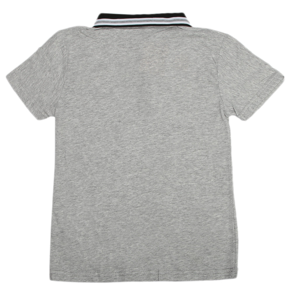 Boys Half Sleeves Polo T-Shirt - Grey, Boys T-Shirts, Chase Value, Chase Value