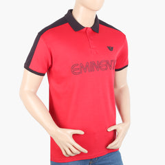Men's Eminent Half Sleeves Polo T-Shirt - Red, Men's T-Shirts & Polos, Eminent, Chase Value