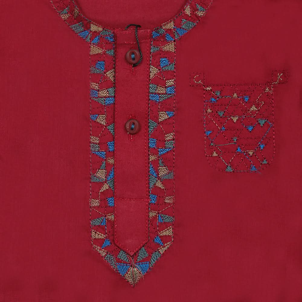 Newborn Boys Shalwar Suit - Maroon, Kids, Newborn Boys Sets And Suits, Chase Value, Chase Value