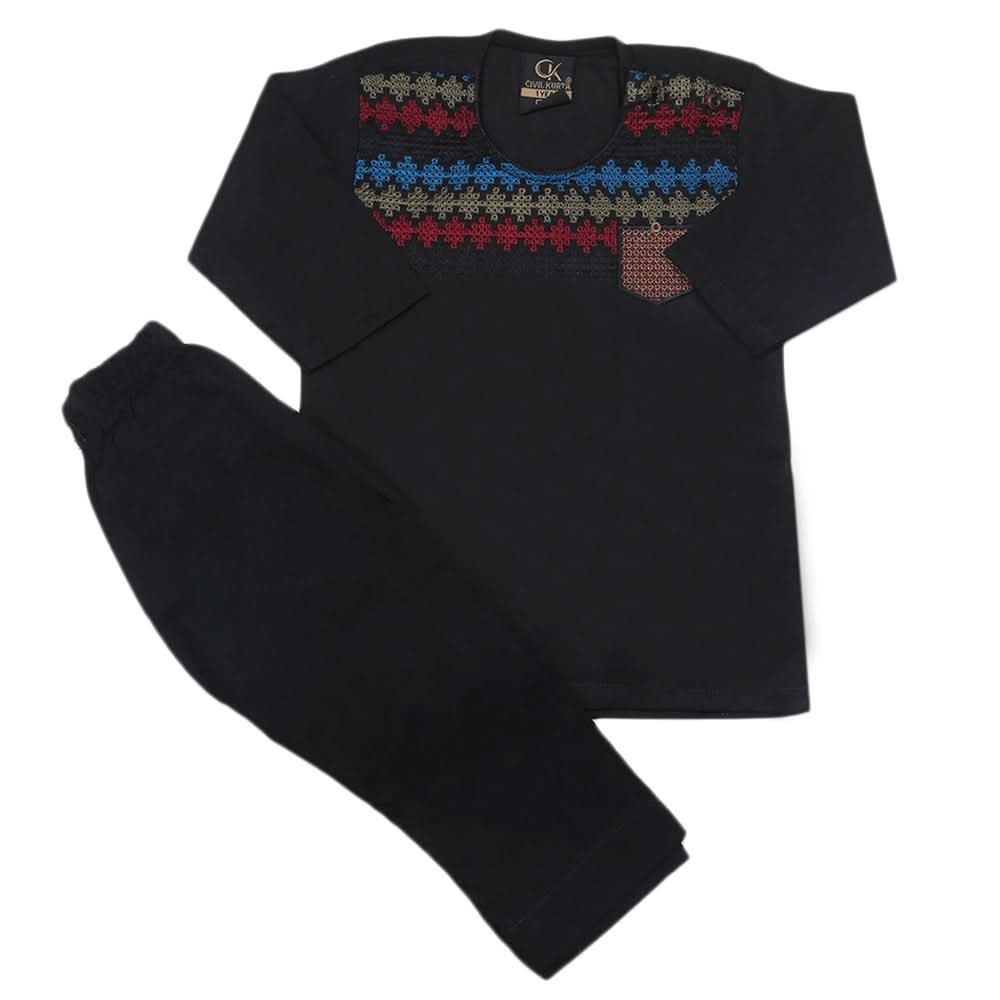 Newborns Boys Shalwar Suits - Black, Kids, Newborn Boys Shalwar Suits, Chase Value, Chase Value