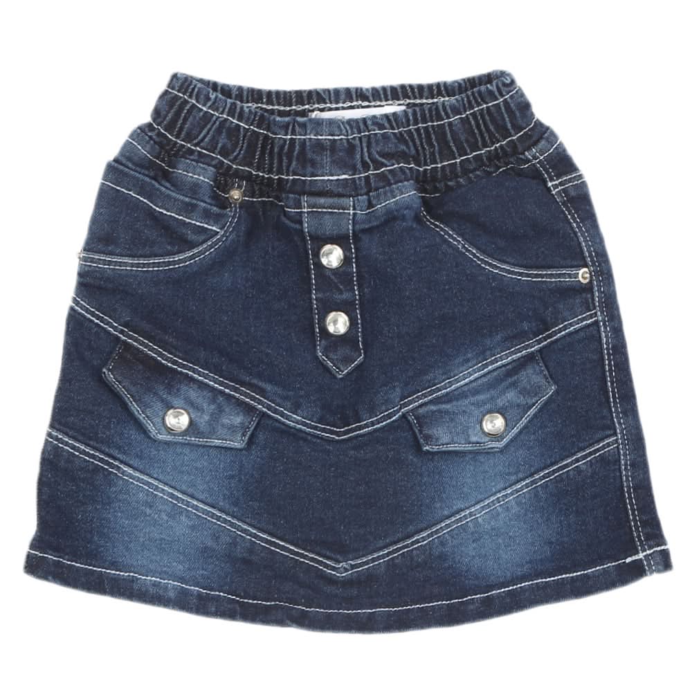 Girls Denim Skirts - Dark Blue, Girls Shorts Skirts, Chase Value, Chase Value