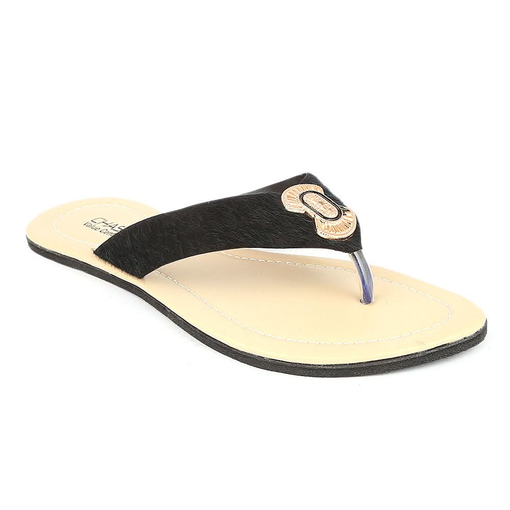 Women's Slipper  (J-521) - Black, Women, Slippers, Chase Value, Chase Value