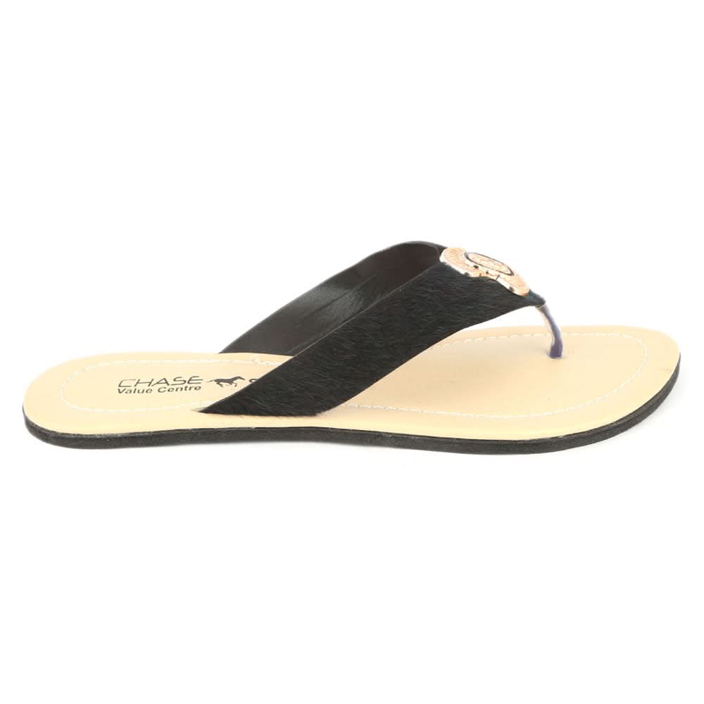 Women's Slipper  (J-521) - Black, Women, Slippers, Chase Value, Chase Value
