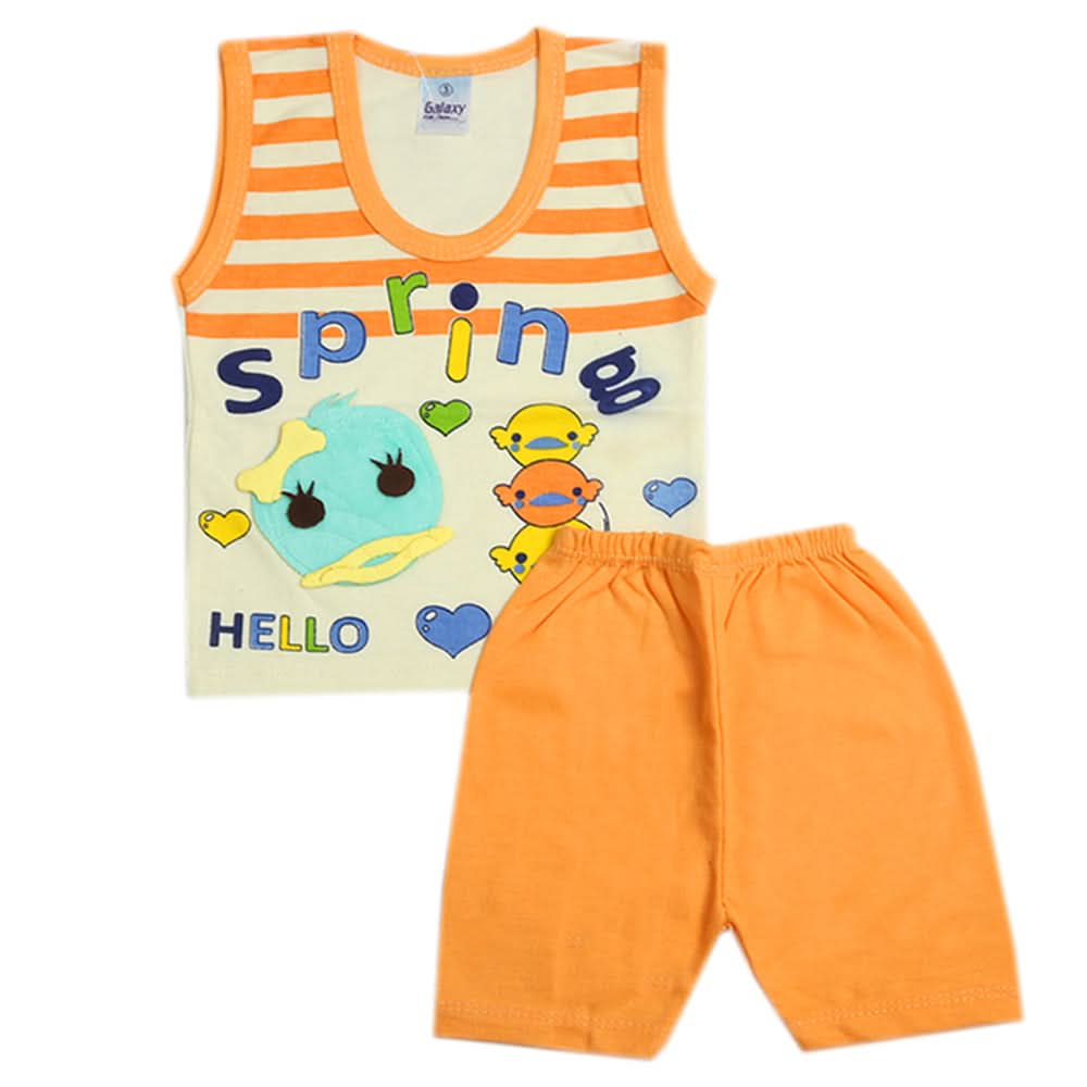 Newborn Boys Sando Suit - Orange, Newborn Boys Sets & Suits, Chase Value, Chase Value