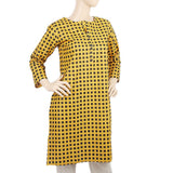 Women's Printed Khaddar Kurti 5070 - Mustard, Women, Ready Kurtis, Chase Value, Chase Value