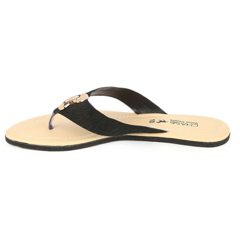 Women's Slipper  (J-521) - Black, Women, Slippers, Chase Value, Chase Value