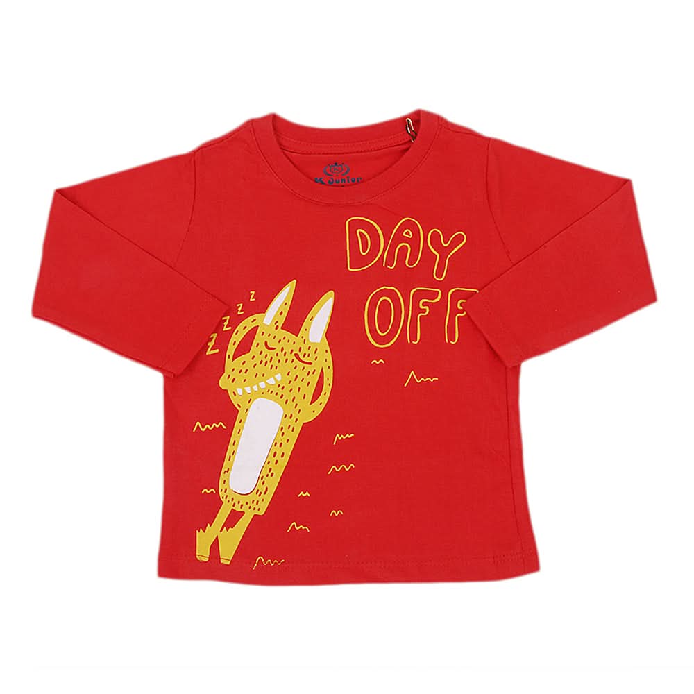 Boys Full Sleeves T-Shirt - Red, Kids, Boys T-Shirts, Chase Value, Chase Value