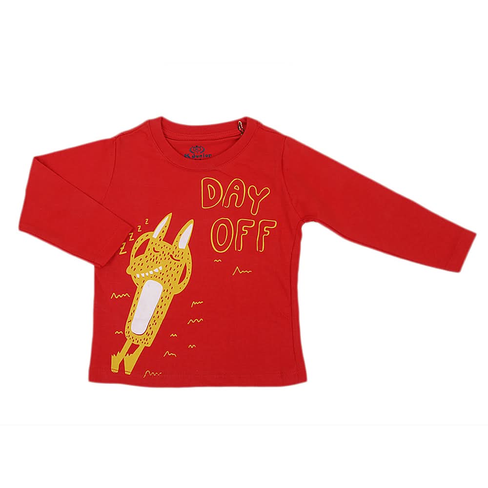 Boys Full Sleeves T-Shirt - Red, Kids, Boys T-Shirts, Chase Value, Chase Value