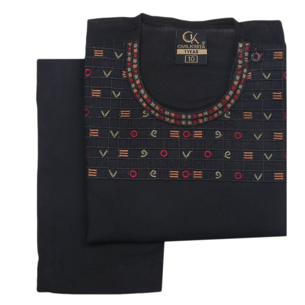 Newborns Boys Shalwar Suits - Black, Kids, Newborn Boys Shalwar Suits, Chase Value, Chase Value