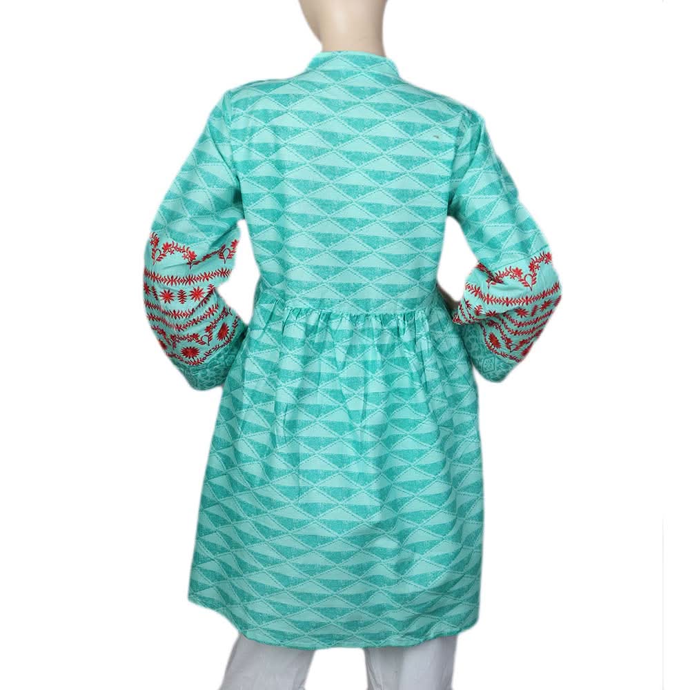 Women's Embroidered Kurti - Sea Green, Women, Ready Kurtis, Chase Value, Chase Value