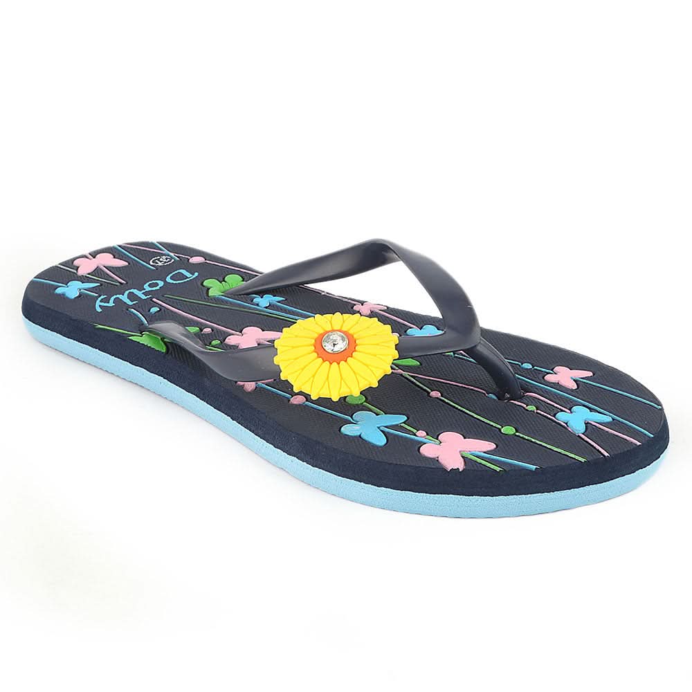 Women's Dolly Slipper  (819-7) - Navy Blue, Women, Slippers, Chase Value, Chase Value
