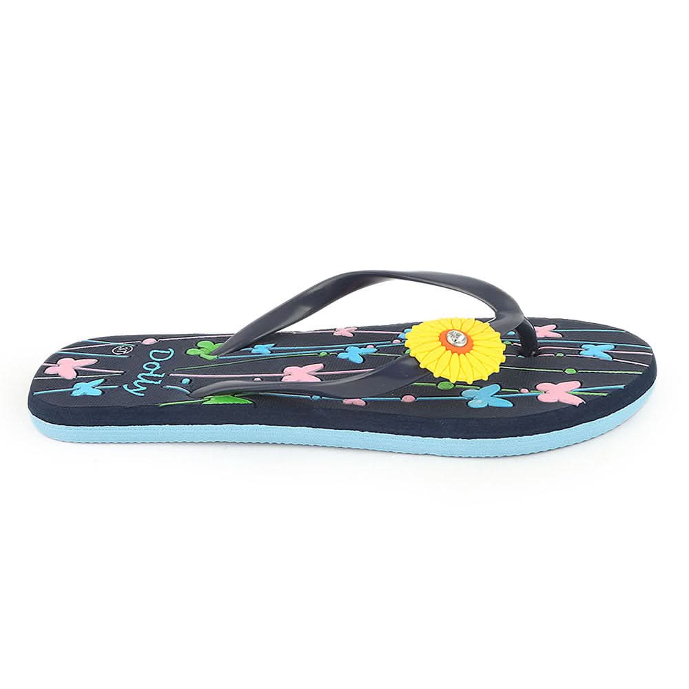Women's Dolly Slipper  (819-7) - Navy Blue, Women, Slippers, Chase Value, Chase Value