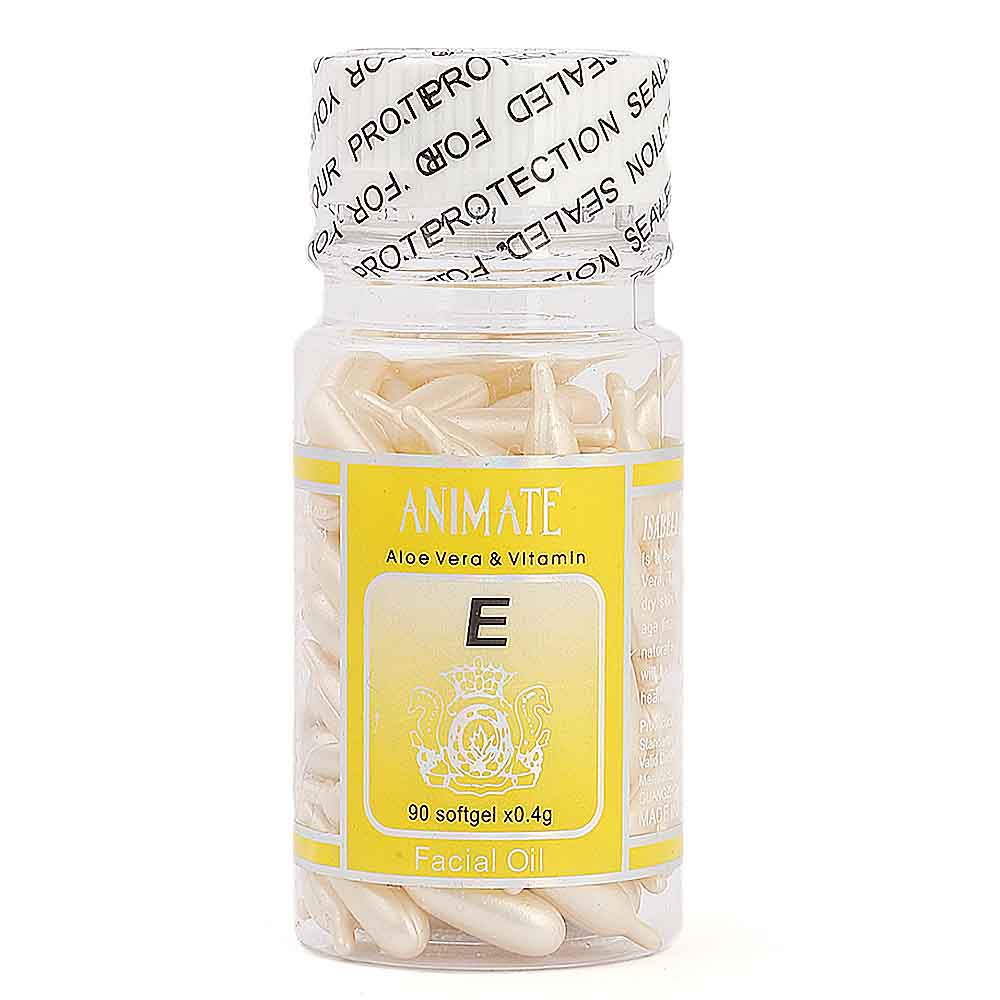 Animate Facial Oil 90 Softgel Aloe Vera & Vitamin E, Beauty & Personal Care, Skin Treatments, Chase Value, Chase Value