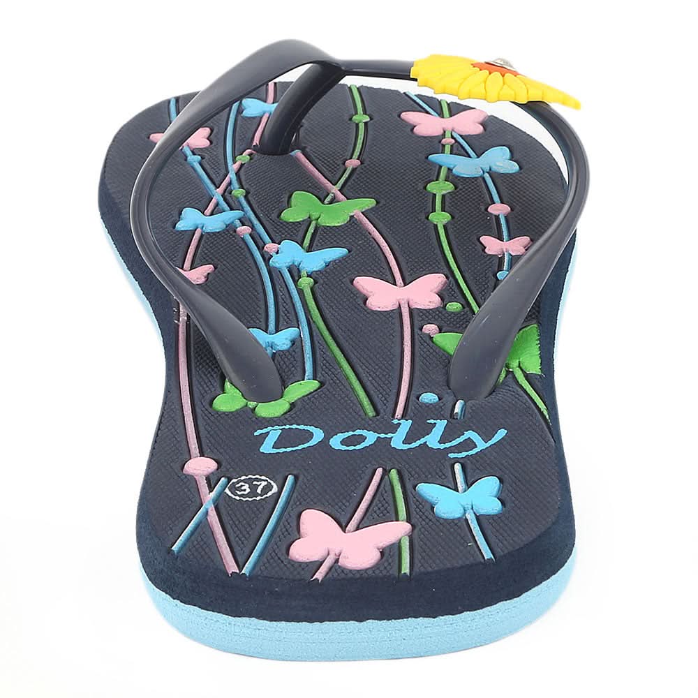 Women's Dolly Slipper  (819-7) - Navy Blue, Women, Slippers, Chase Value, Chase Value