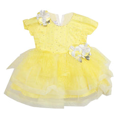 Girls Fancy Frock - Yellow, Girls Frocks, Chase Value, Chase Value