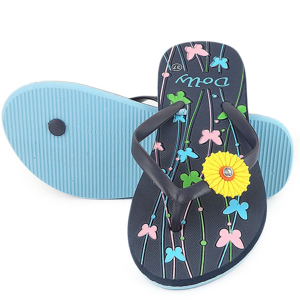 Women's Dolly Slipper  (819-7) - Navy Blue, Women, Slippers, Chase Value, Chase Value