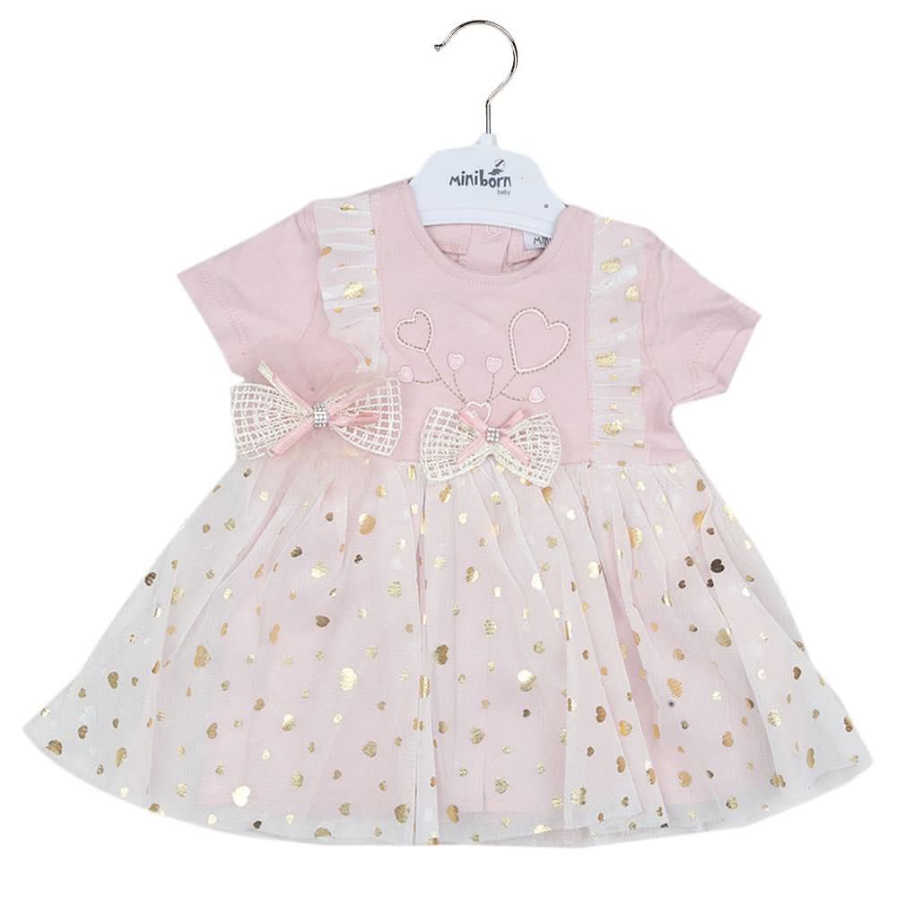Newborn Girls Frock - Tea Pink, Kids, Newborn Girls Frocks, Chase Value, Chase Value