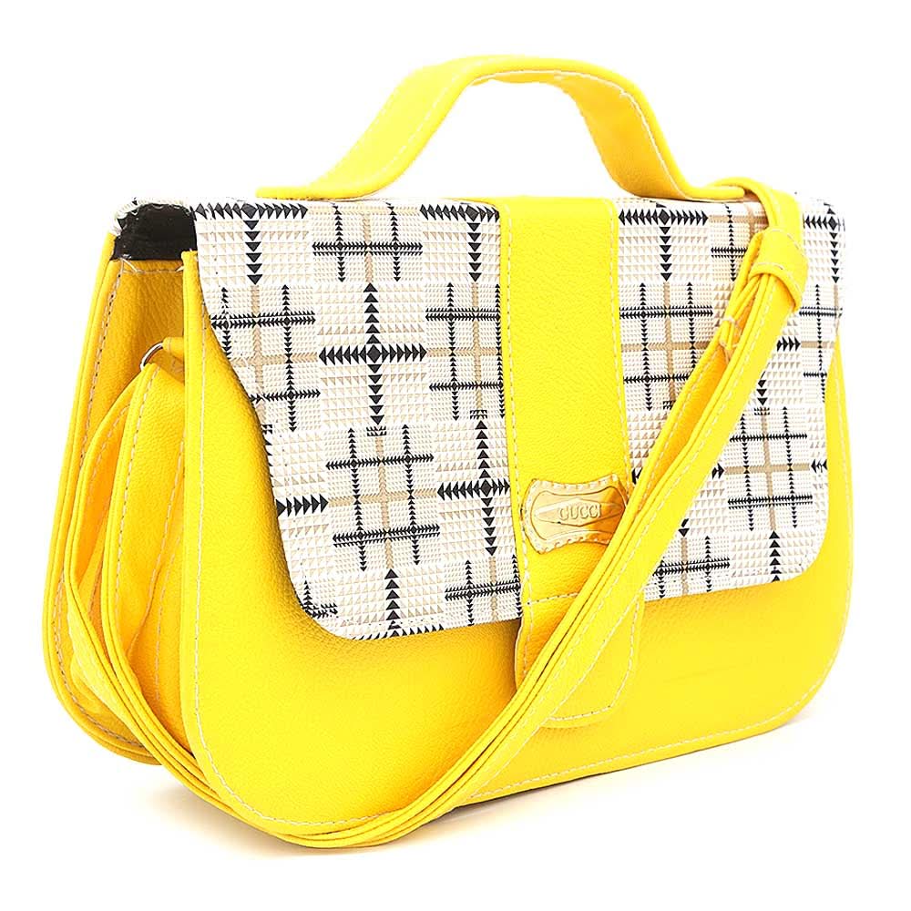 Women's Handbag (2038) - Yellow, Women, Bags, Chase Value, Chase Value