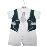 Newborn Boys Half Sleeves Romper - Green, Kids, Newborn Boys Rompers, Chase Value, Chase Value