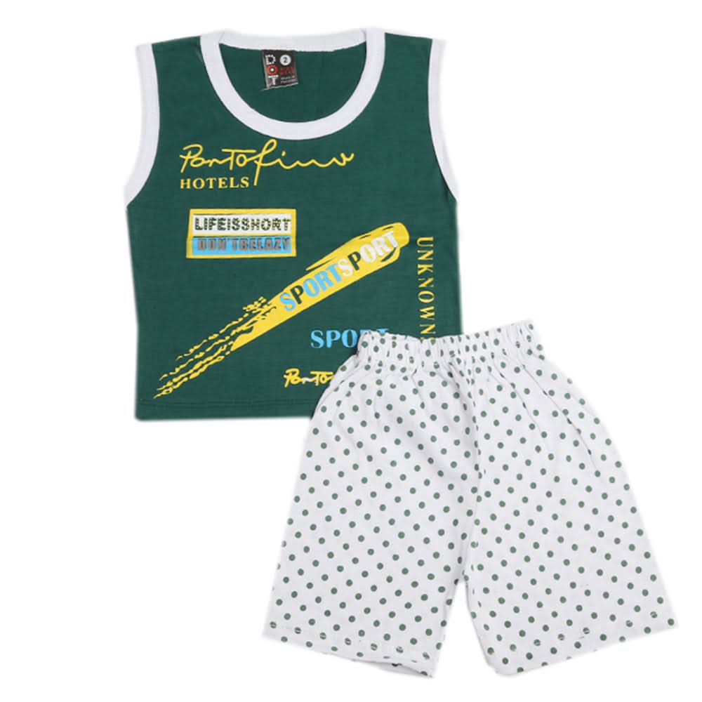 Newborn Boys Sando Suit - Green, Newborn Boys Sets & Suits, Chase Value, Chase Value
