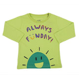 Boys Full Sleeves T-Shirt - Light Green, Kids, Boys T-Shirts, Chase Value, Chase Value