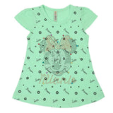Girls Half Sleeves T-Shirt - Light Green, Kids, Girls T-Shirts, Chase Value, Chase Value