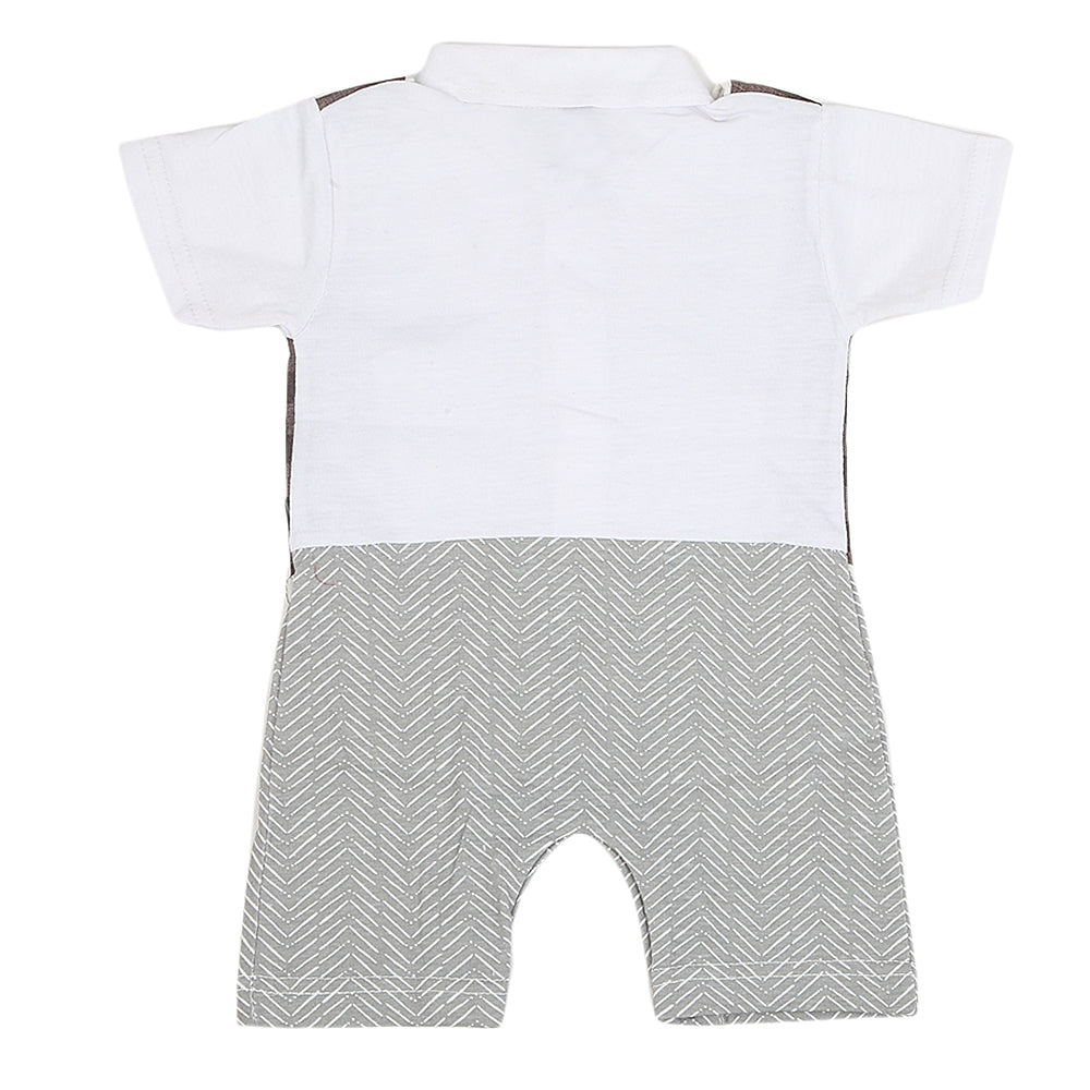 Newborn Boys Half Sleeves Koti Romper - Coffee, Kids, NB Boys Rompers, Chase Value, Chase Value
