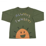 Boys Full Sleeves T-Shirt - Olive Green, Kids, Boys T-Shirts, Chase Value, Chase Value