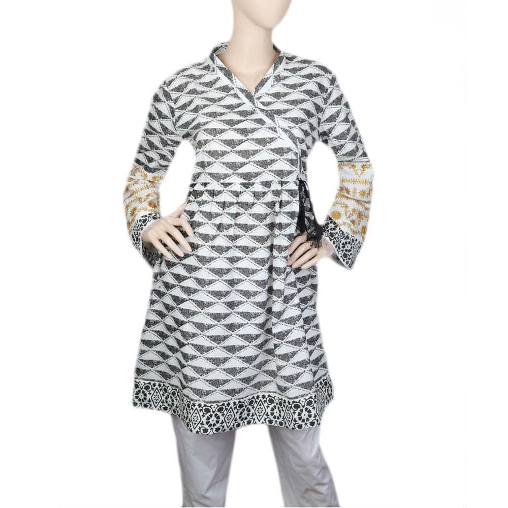 Women's Embroidered Kurti - Black, Women, Ready Kurtis, Chase Value, Chase Value