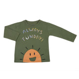 Boys Full Sleeves T-Shirt - Olive Green, Kids, Boys T-Shirts, Chase Value, Chase Value