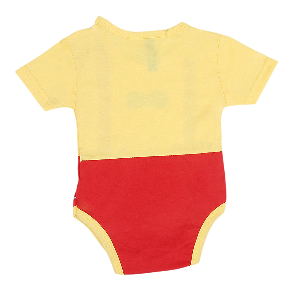 Newborn Girls Half Sleeves Romper - Yellow, Kids, Newborn Girls Rompers, Chase Value, Chase Value