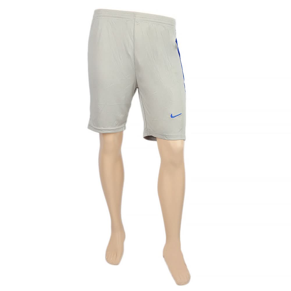 Men's Embroidered Stripe Short - Grey & Royal Blue, Men, Shorts, Chase Value, Chase Value