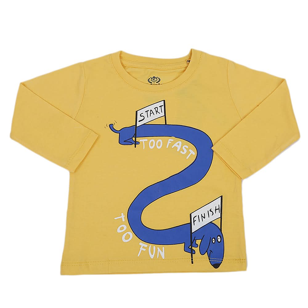 Boys Full Sleeves T-Shirt - Yellow, Kids, Boys T-Shirts, Chase Value, Chase Value